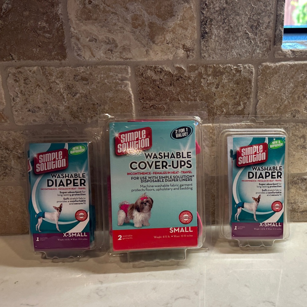 Washable Dog Diaper Cover-Ups - Pink and Turquoise Brand New